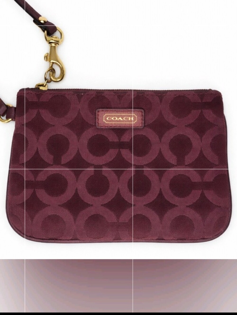 π Coach wristlet, Coach signature wristlet,burgundy Coach wallet, plum pouch - Picture 3 of 11